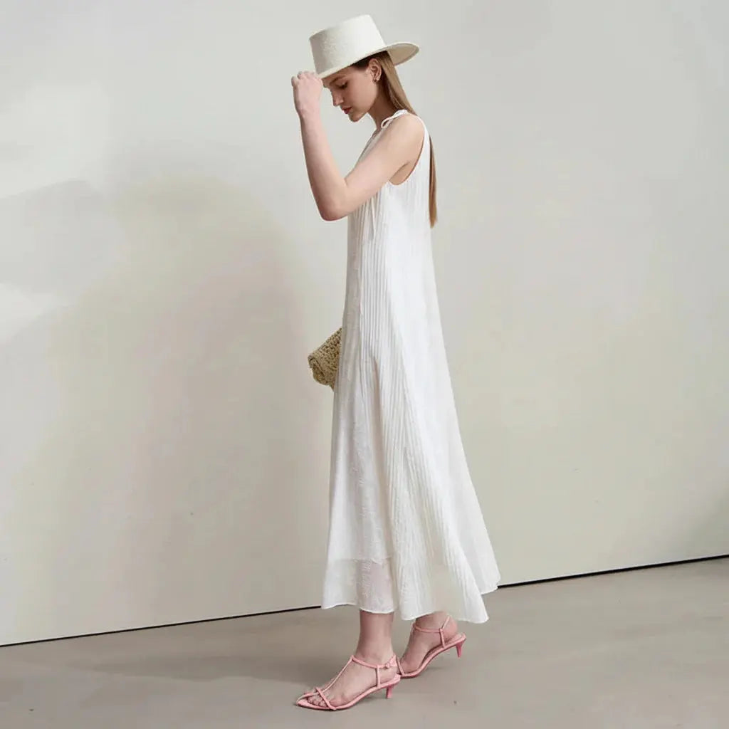 Women's Casual Beige A-Line Dress