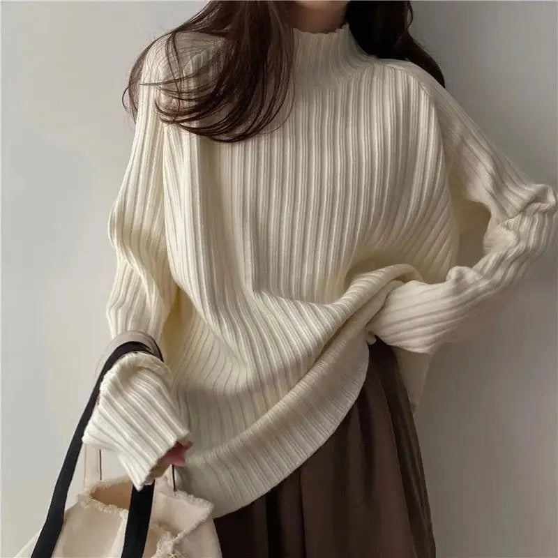 Loose-Fit Turtleneck Sweater for Winter