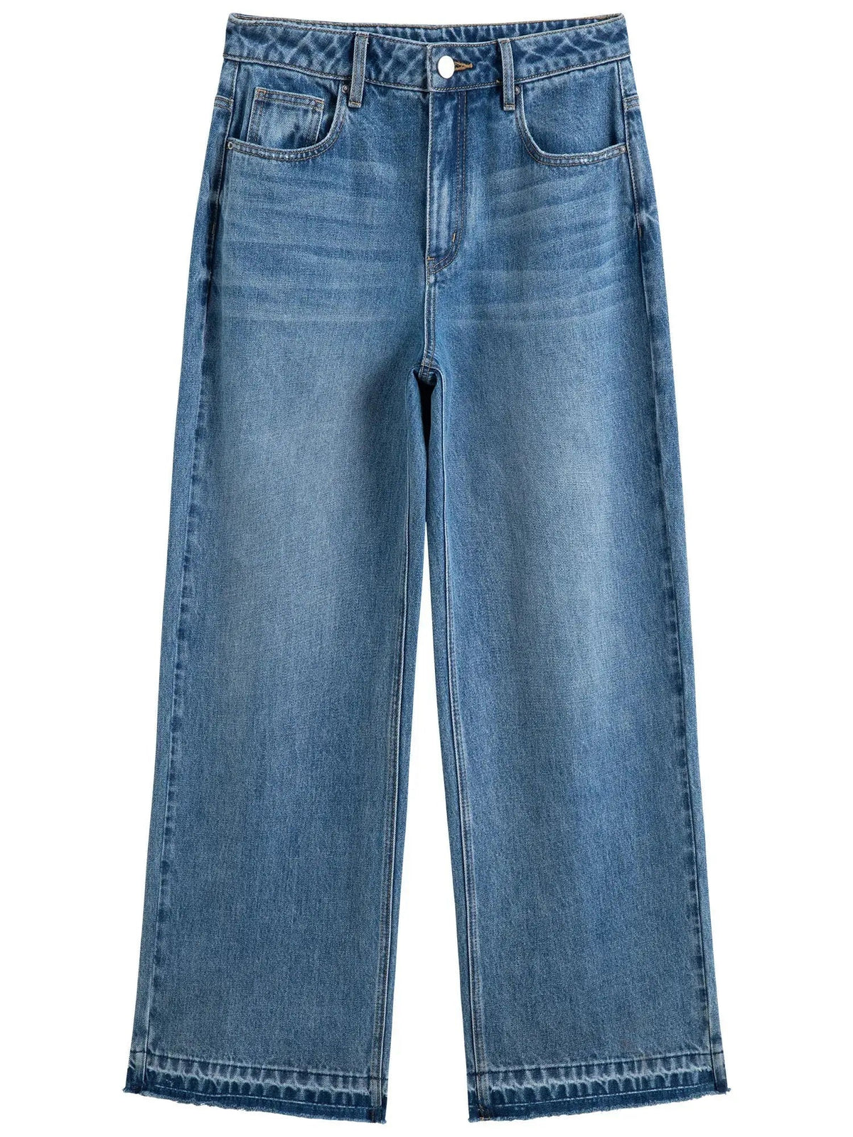 Classic High-Waist Straight Jeans
