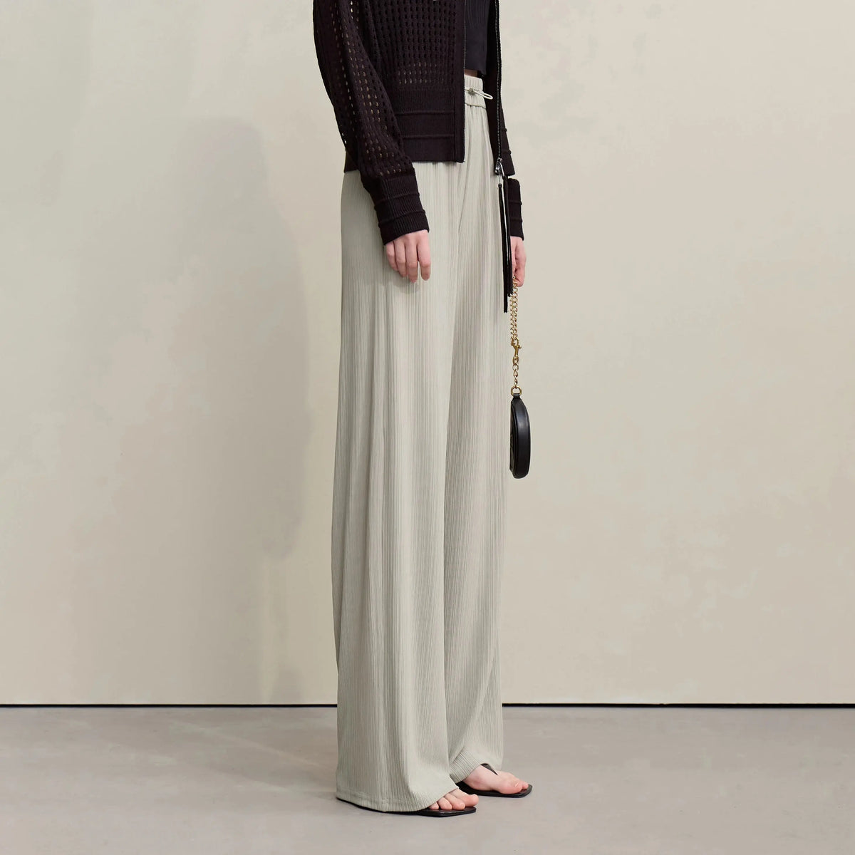 Versatile Knitted Wide-Leg Pants