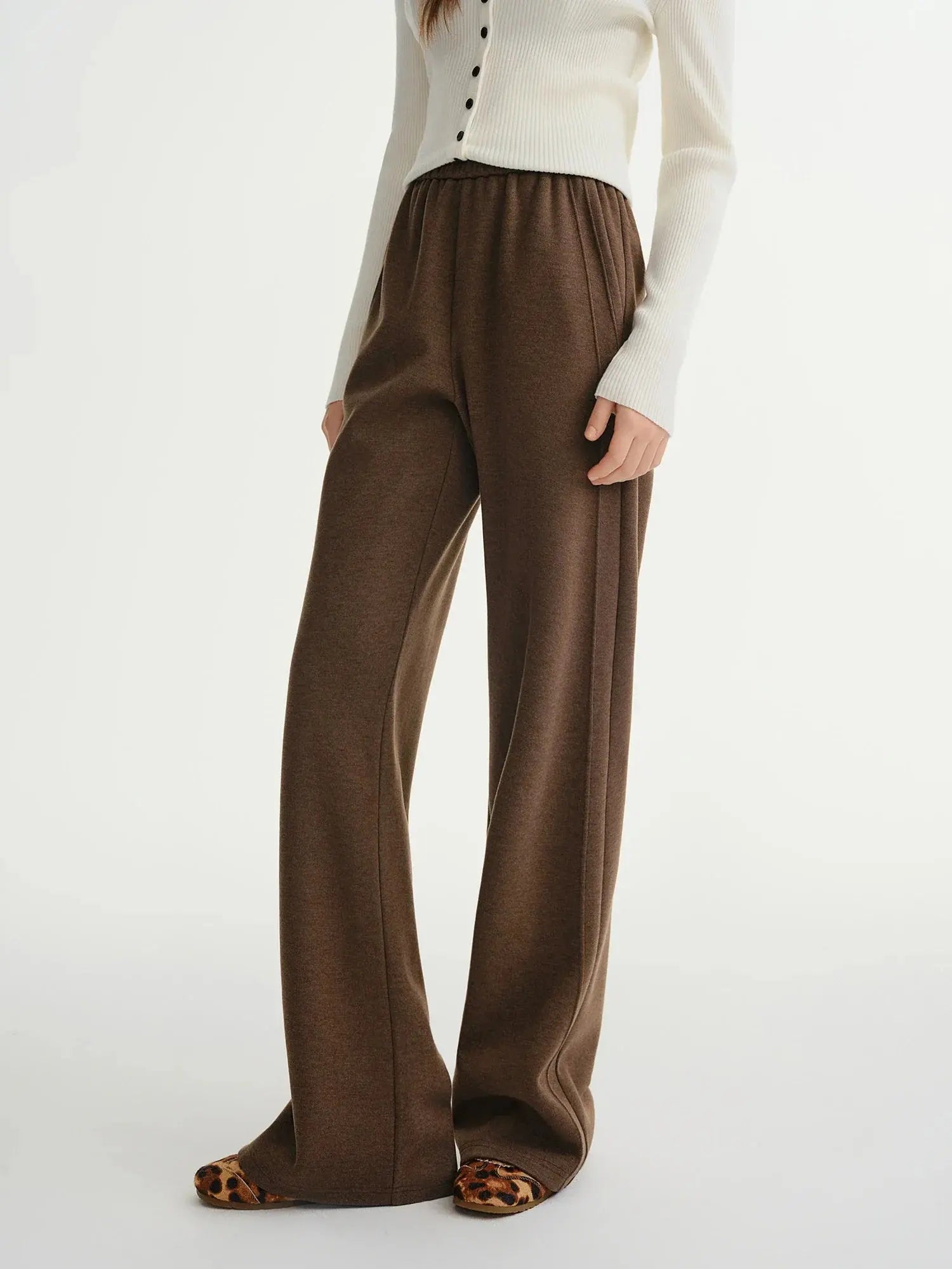 Plus Size Relaxed Wide-Leg Elastic Pants