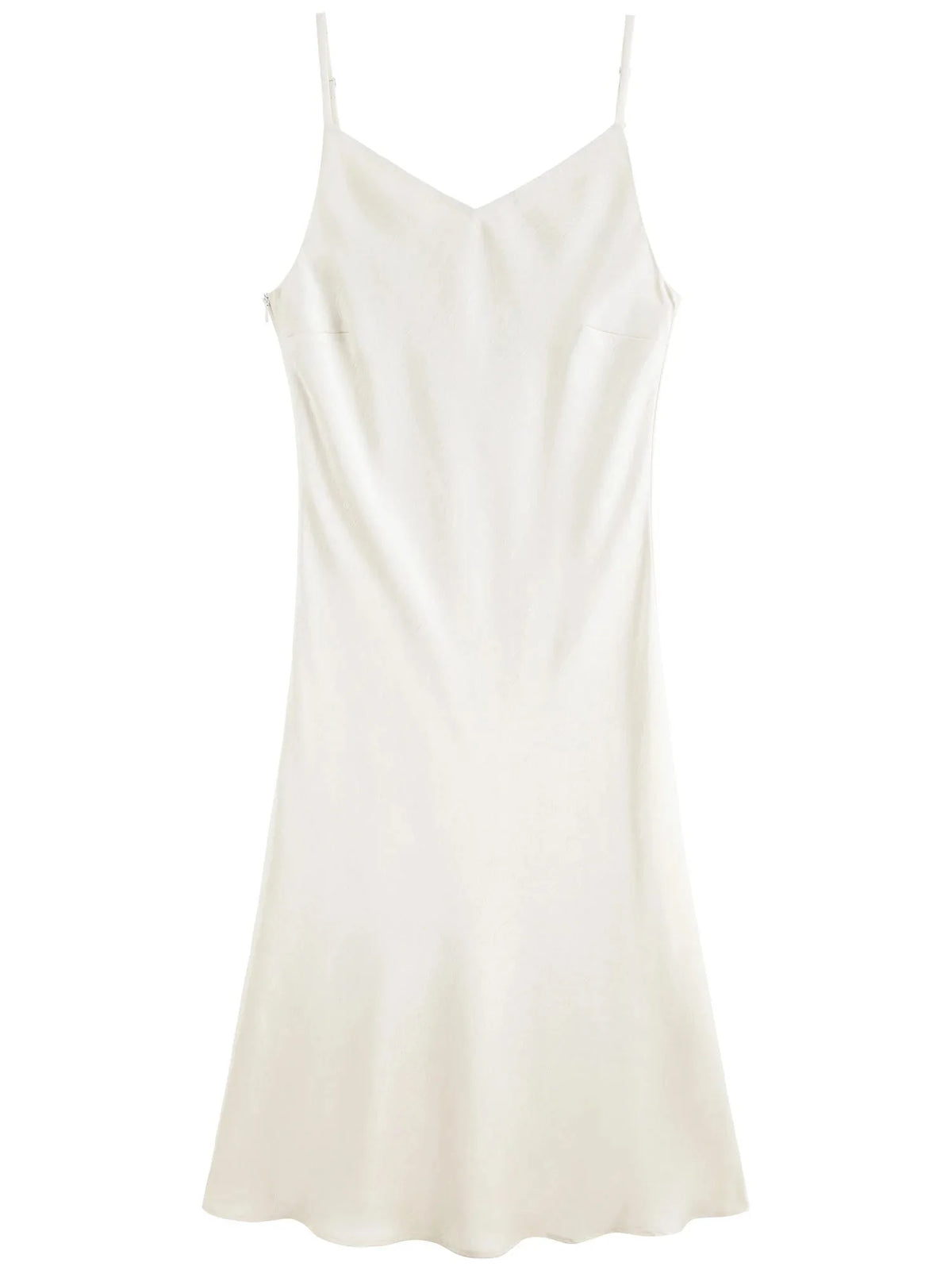 Plus Size Textured Satin Suspender Dress