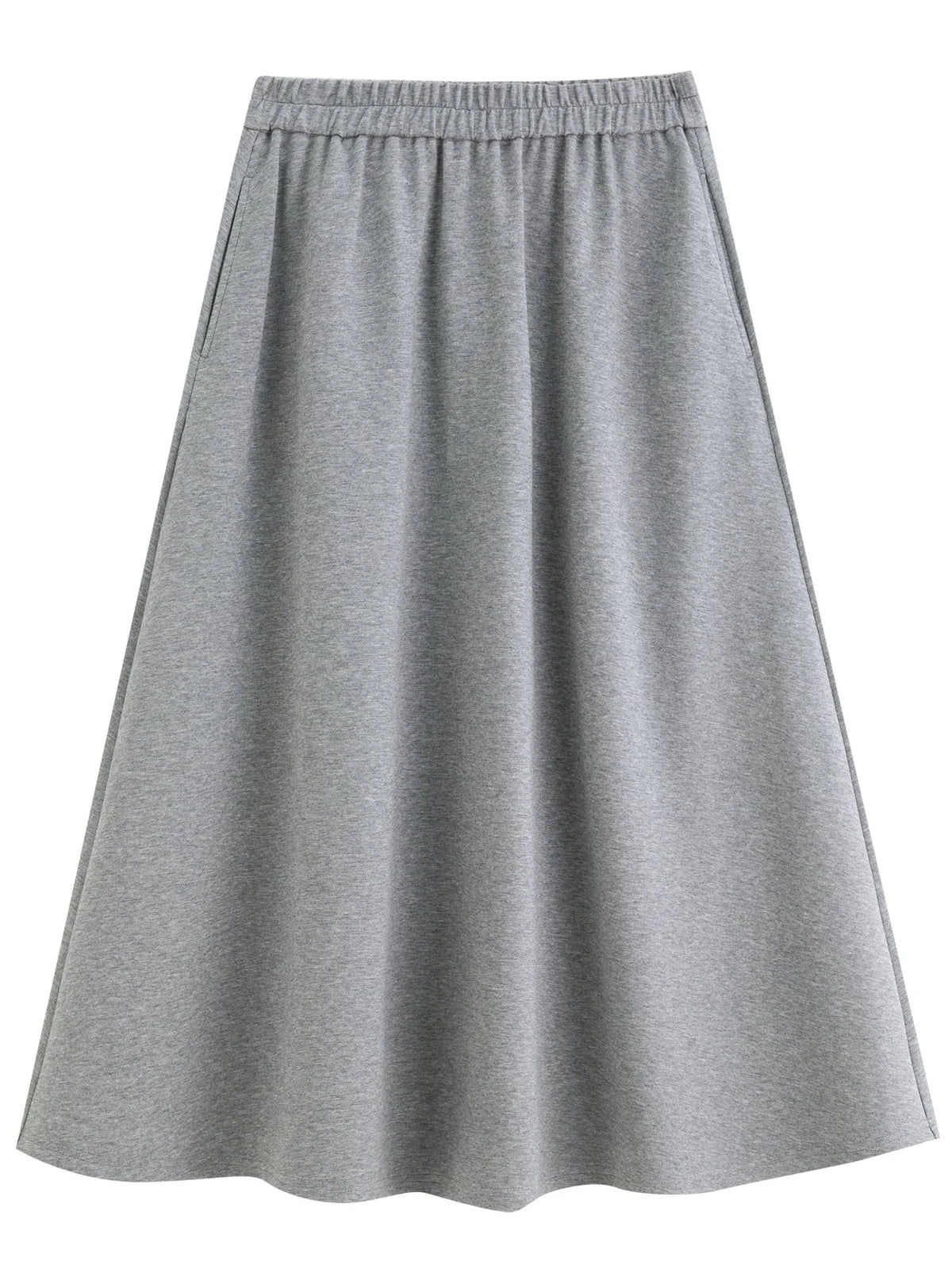 Gray Mock Two-Piece Skirt Suit Casual Short-Sleeve Set