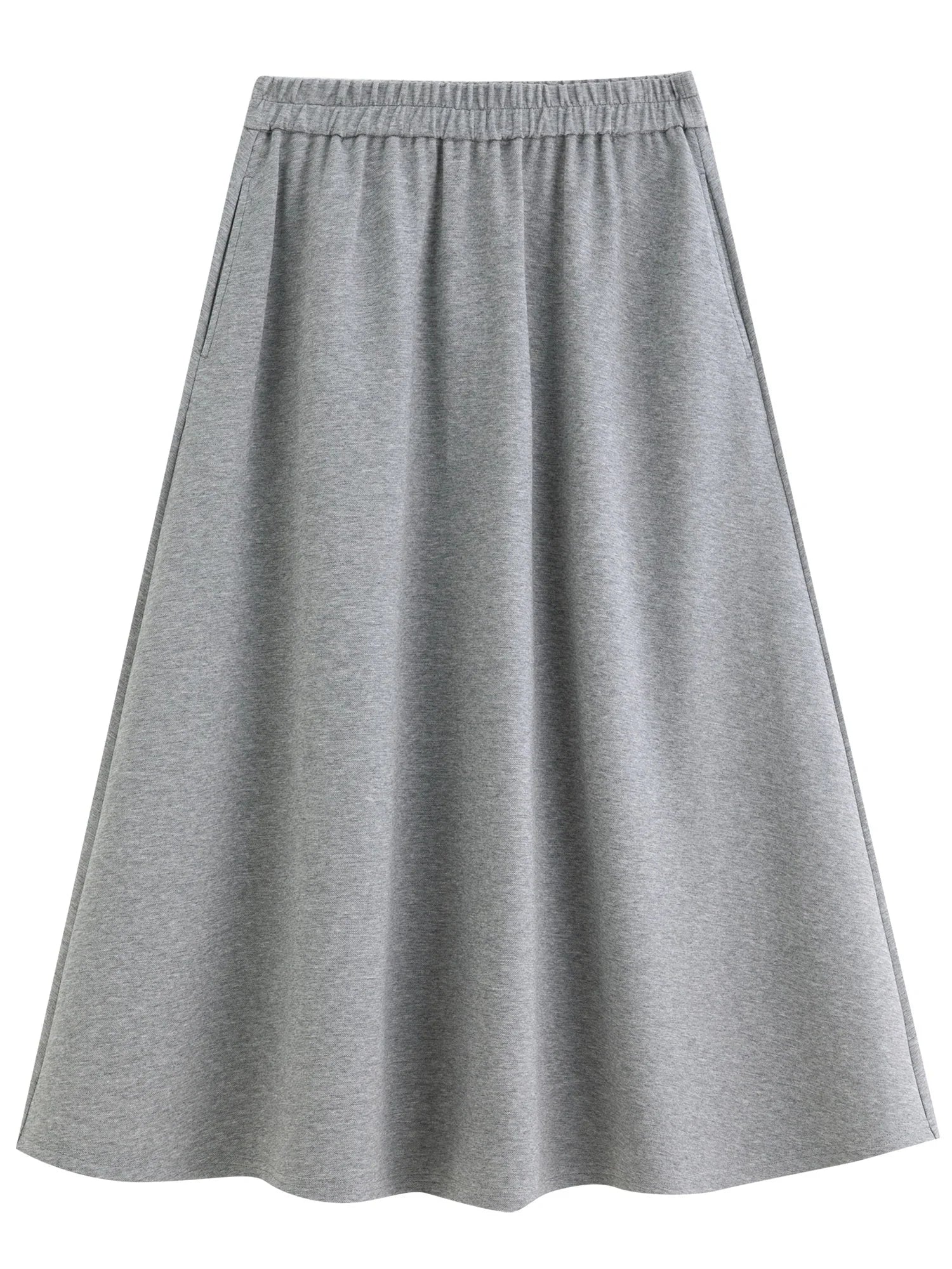 Gray Mock Two-Piece Skirt Suit Casual Short-Sleeve Set