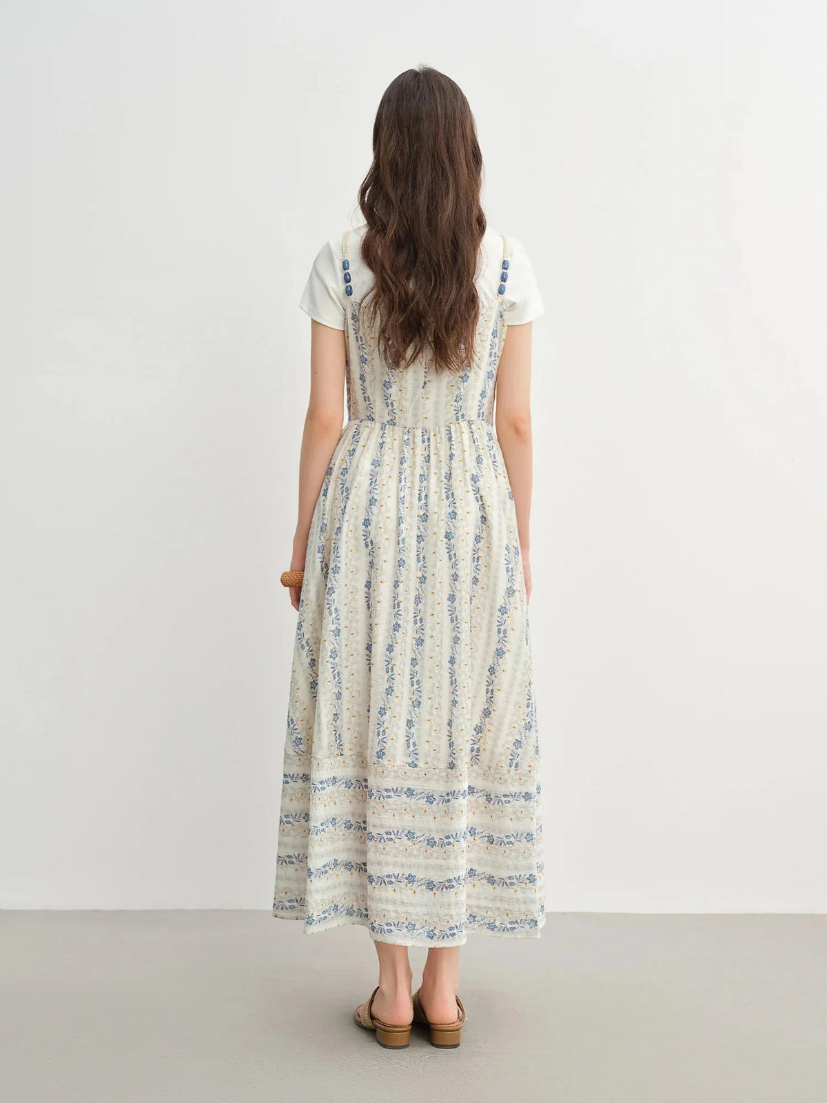 Textured Bead Sundress Fluid Tassel Resort Wear