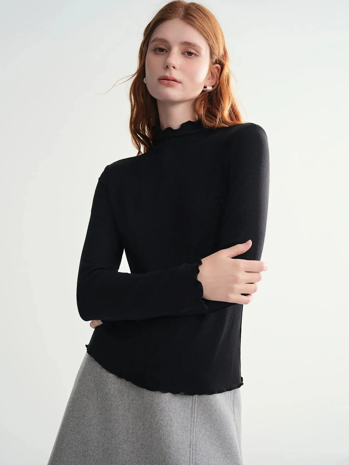 Women's Soft Self-Heating Wool Knit T-Shirt