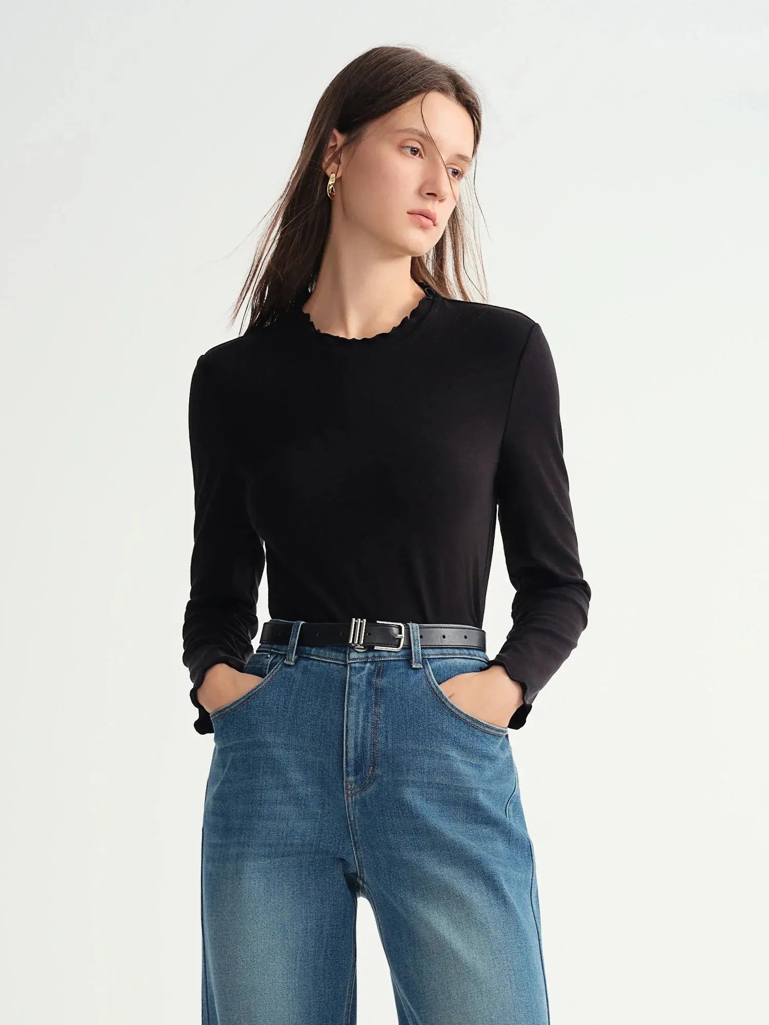 Women's Soft Self-Heating Wool Knit T-Shirt