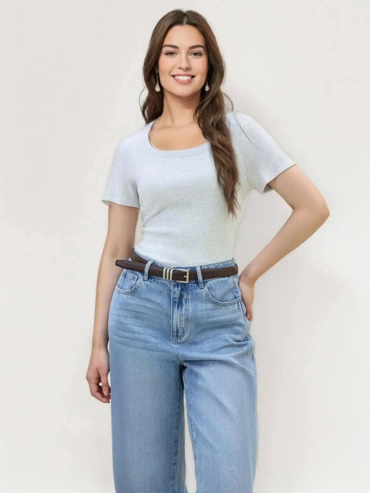 High-Stretch V/U Neck Tee