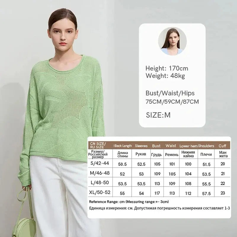 Minimalist Loose Hollow Knit Sweater