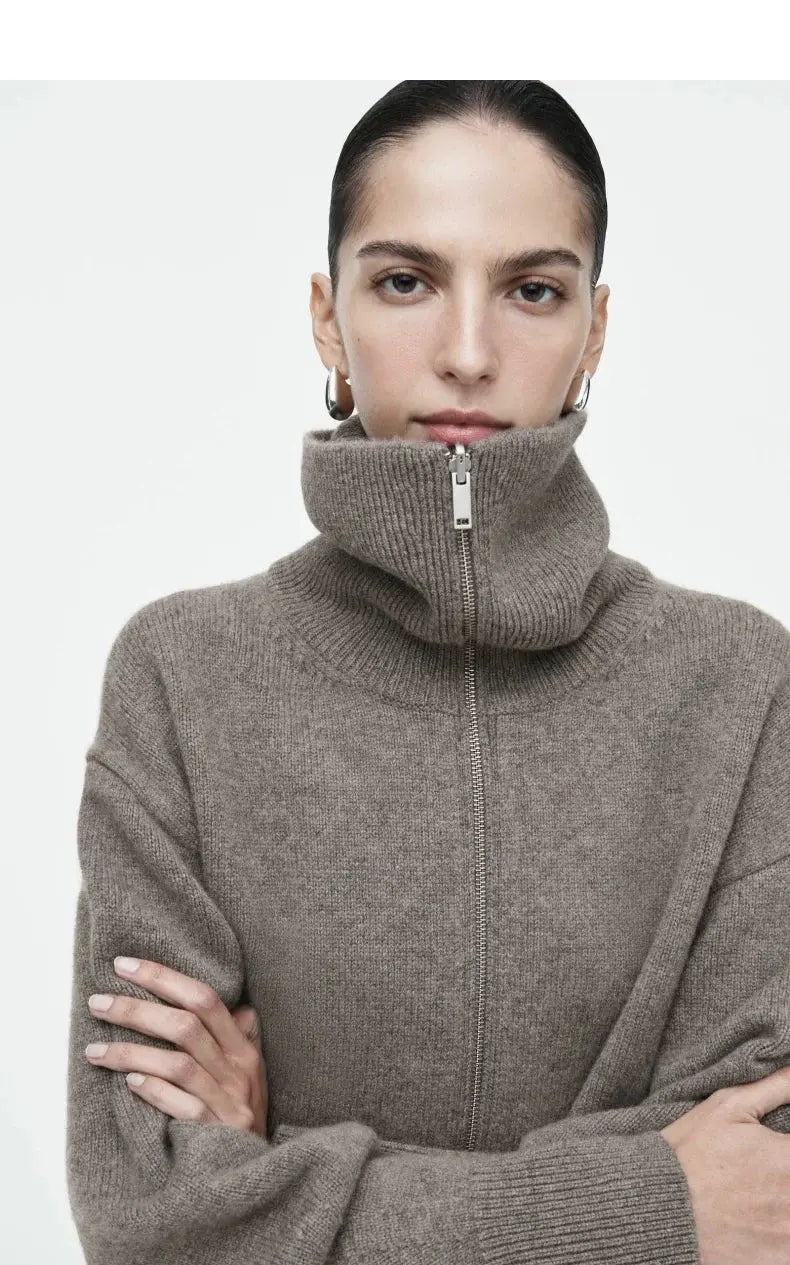 Waist-Cinching Knitted Jacket Casual Standard Fit