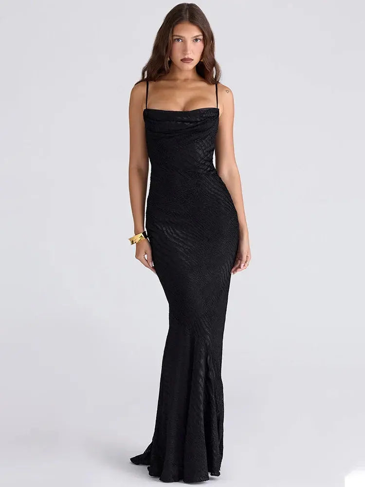 Elegant Sleeveless Fishtail Evening Dress