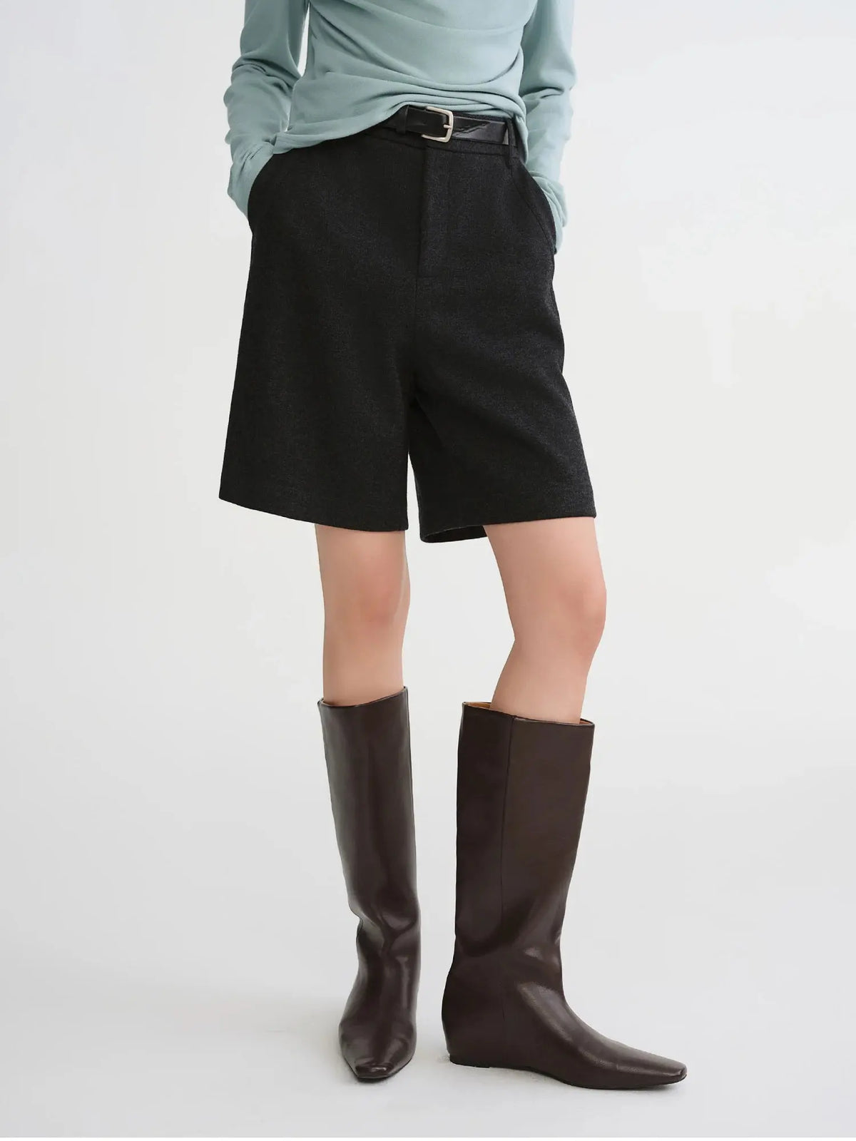 Plus Size Women’s Wool Blend Shorts