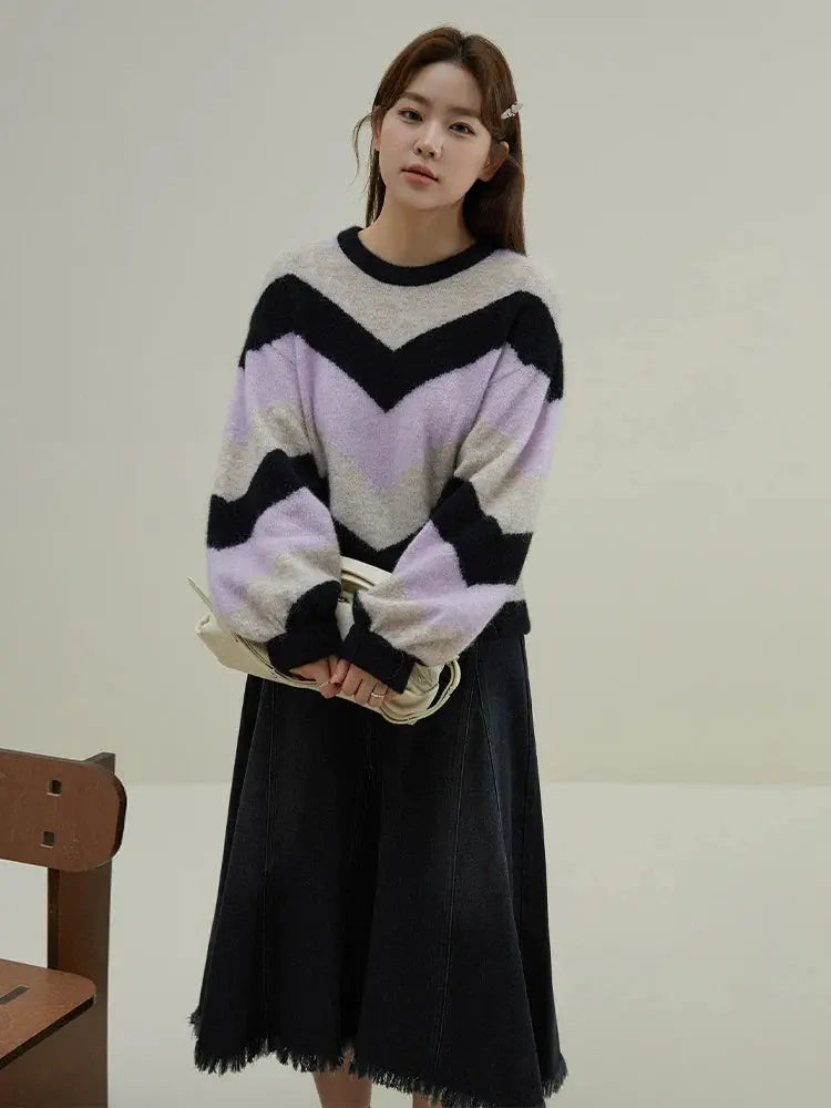 Soft Knit Stripe Winter Sweater