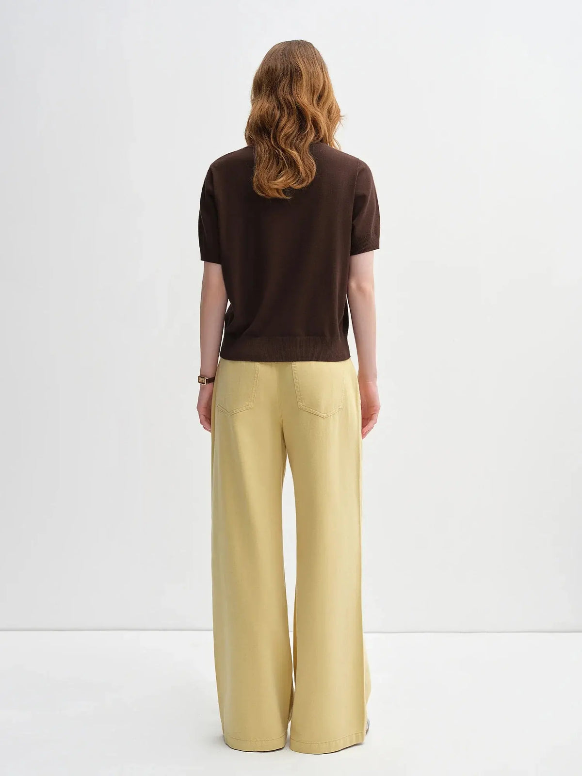 Autumn Bloom Knit Tee Soft Short-Sleeve Top