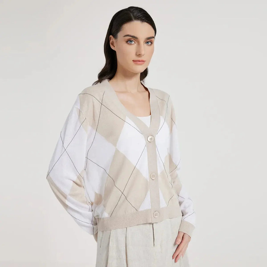 Luxe Silk-Linen V-Neck Cardigan