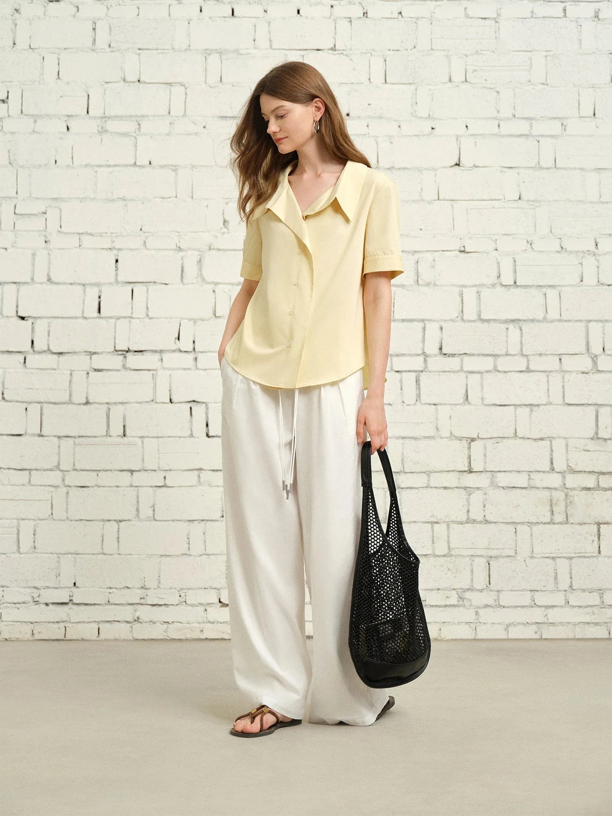 Women's Plus Size Lapel Commuter Shirt Summer Fashion