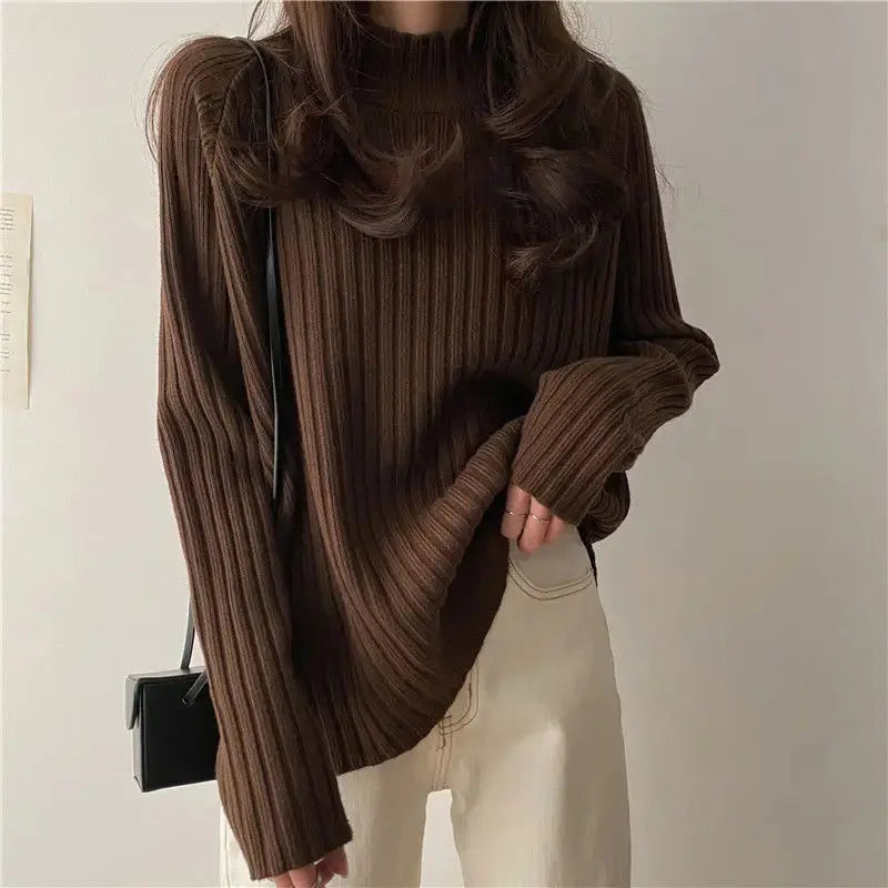 Loose-Fit Turtleneck Sweater for Winter