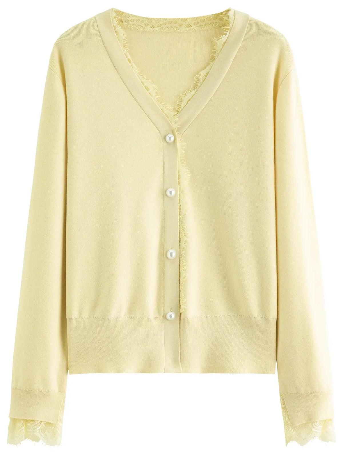 Chic Lace-Trimmed Plus Size Cardigan
