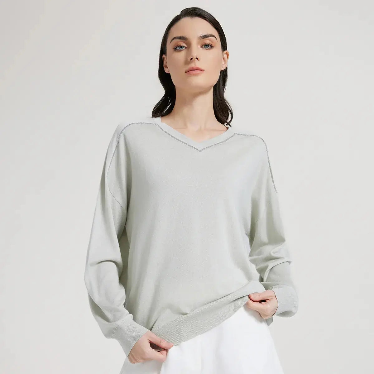 Women’s Premium Silk-Blend Pullover