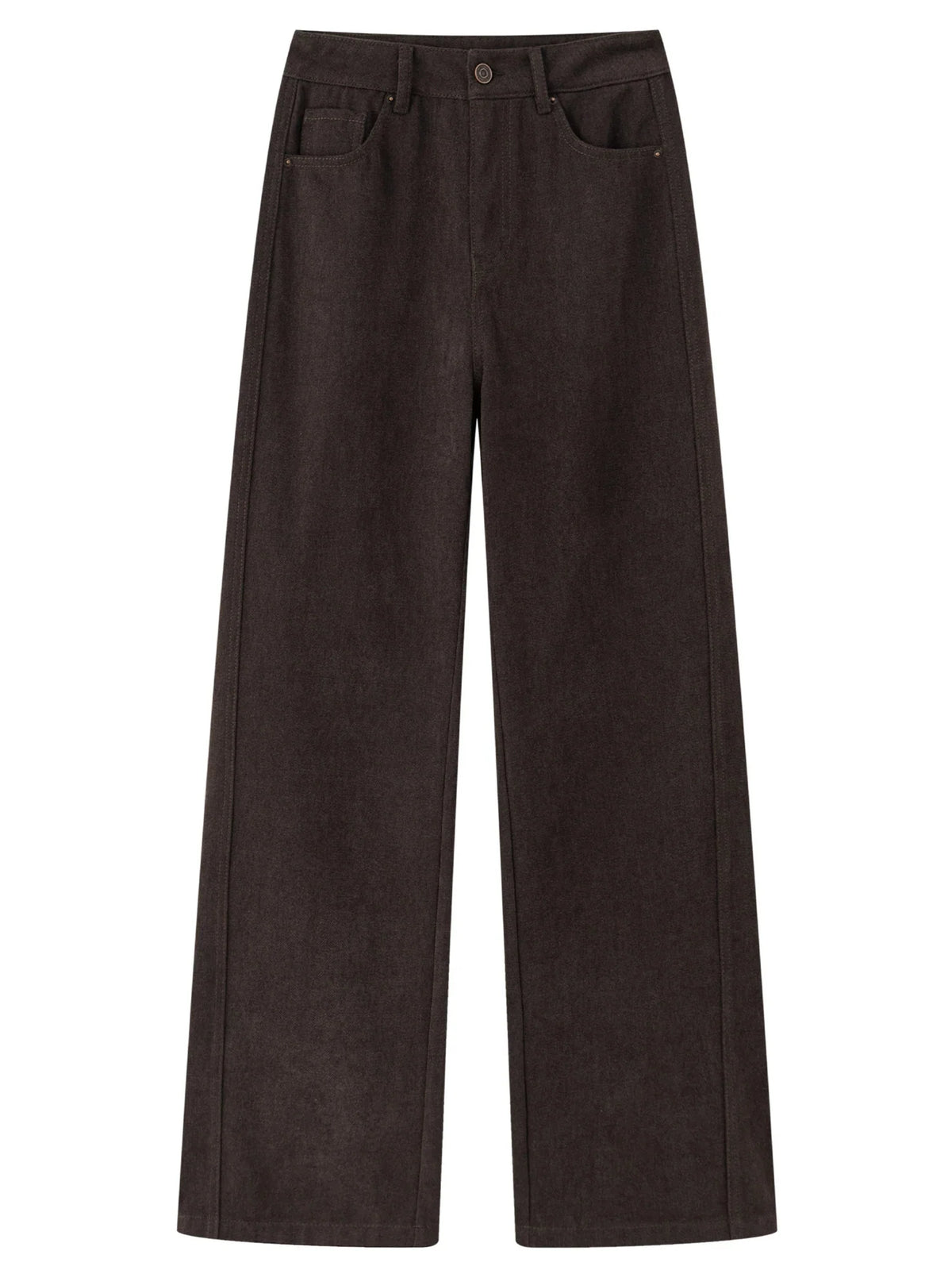 High Waist Wide Leg Pants Winter Office Trousers