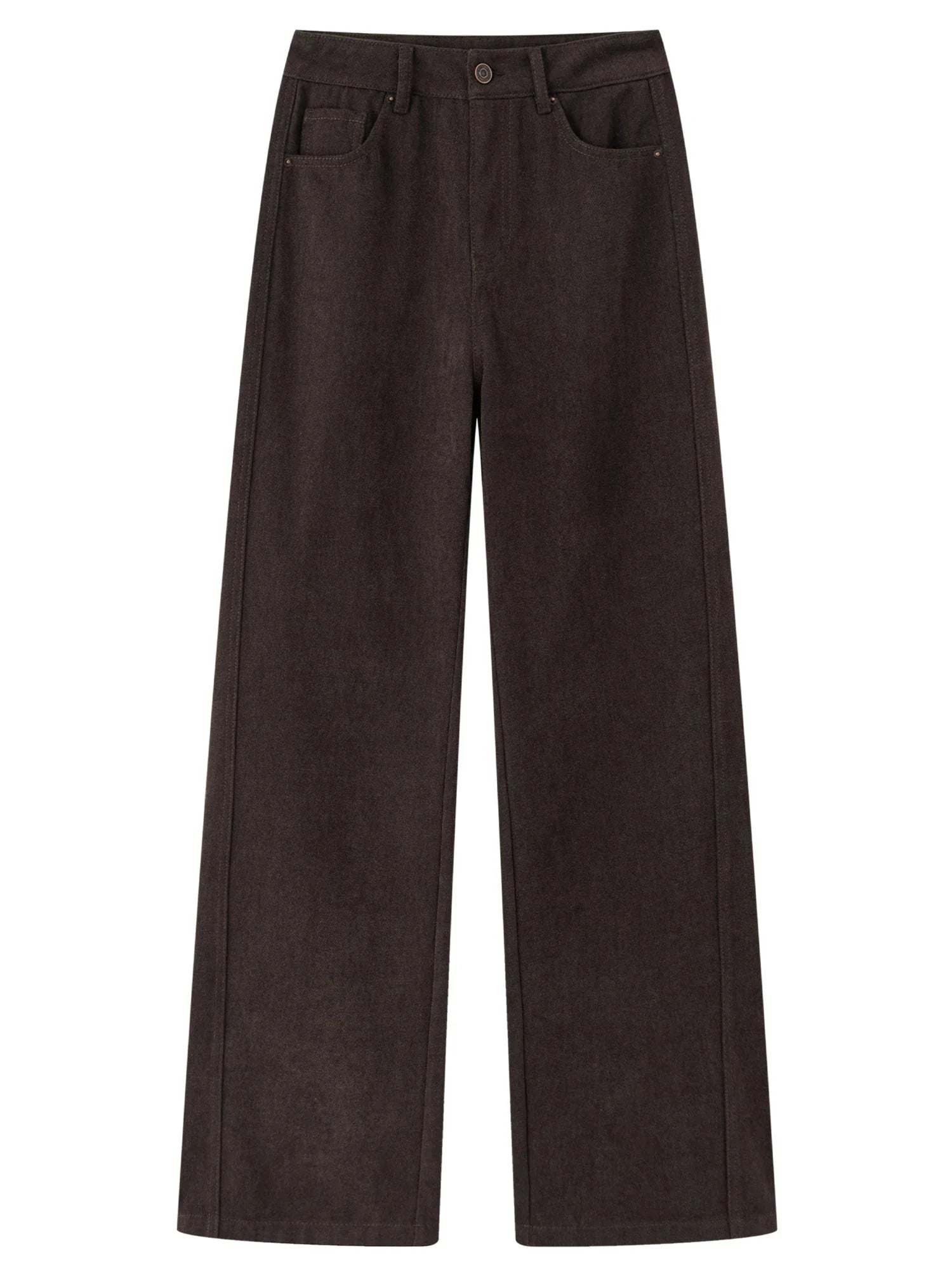High Waist Wide Leg Pants Winter Office Trousers