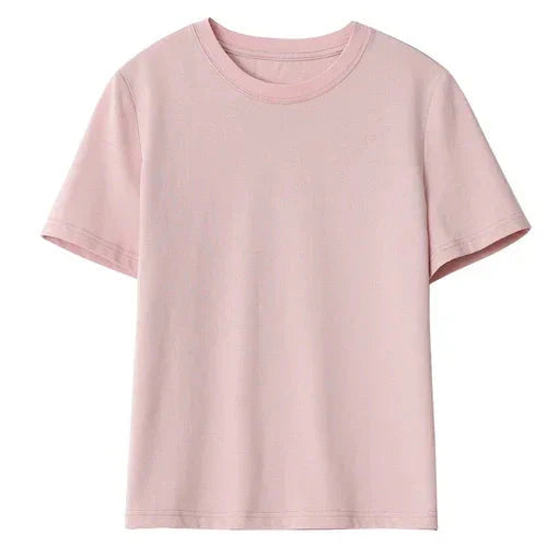 Basic O-Neck Tee Casual Solid Short Sleeve T-Shirt