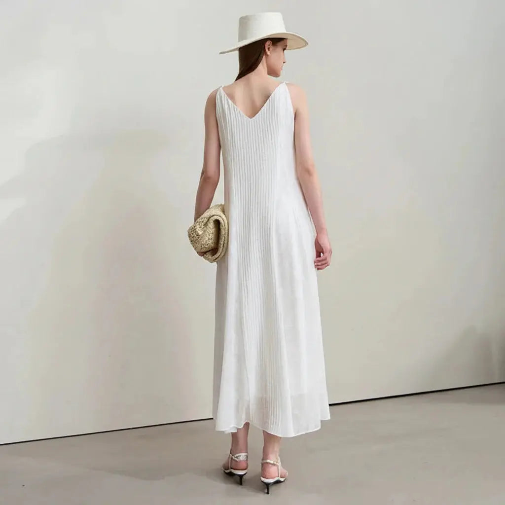 Women's Casual Beige A-Line Dress