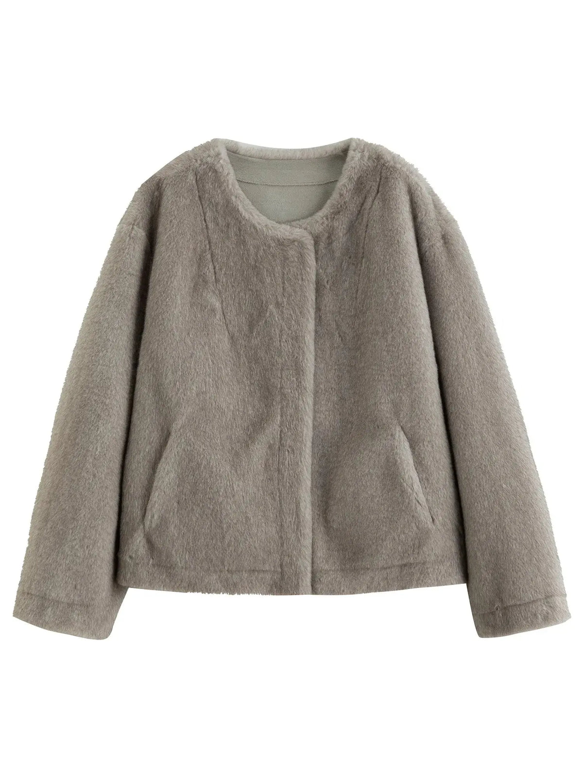 Elegant Plus Size Faux Mink Coat