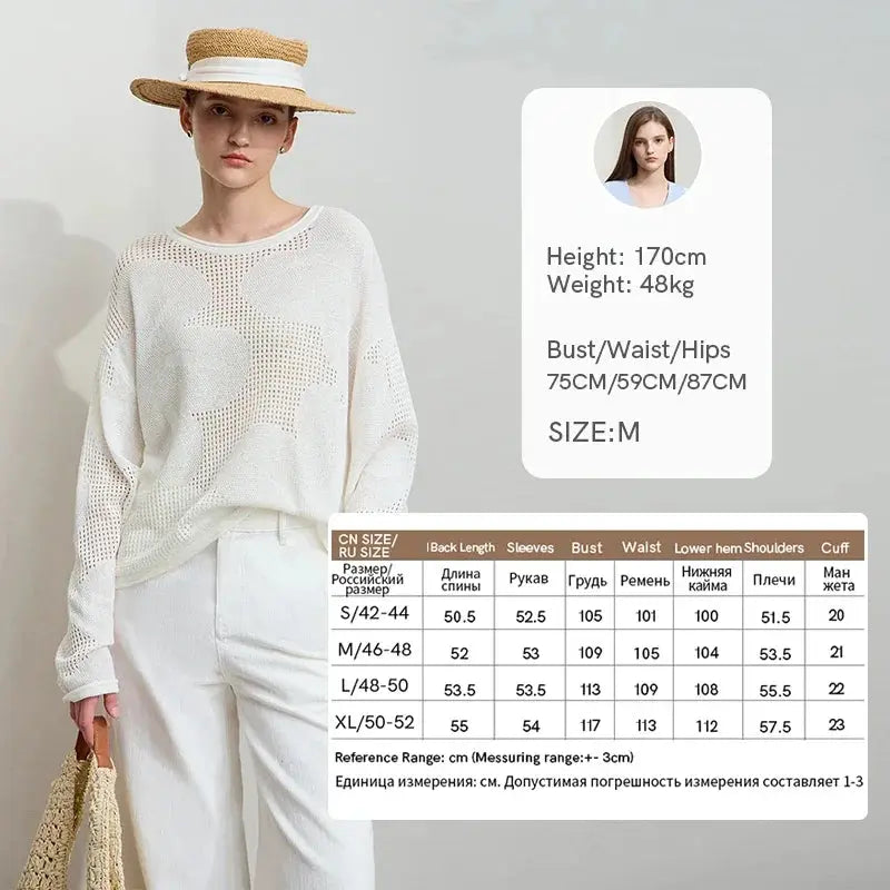 Minimalist Loose Hollow Knit Sweater