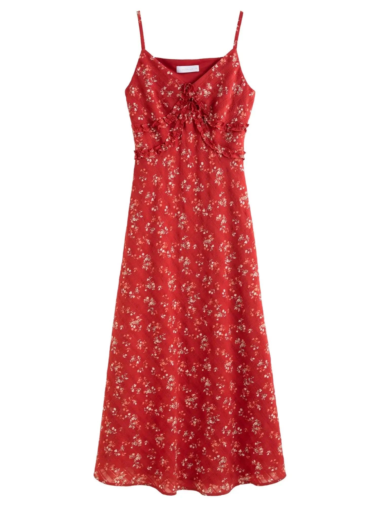 Women's Floral Checkered Maxi Dress