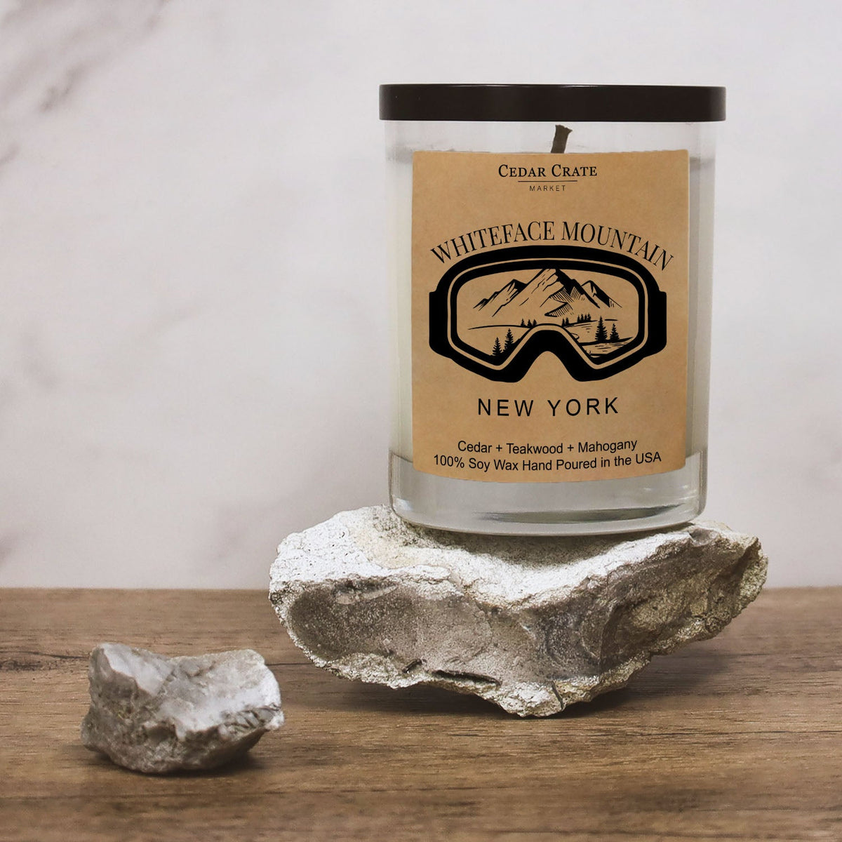 Custom Candle - Name Drop - Mountain Ski Goggles - Low 6 MOQ