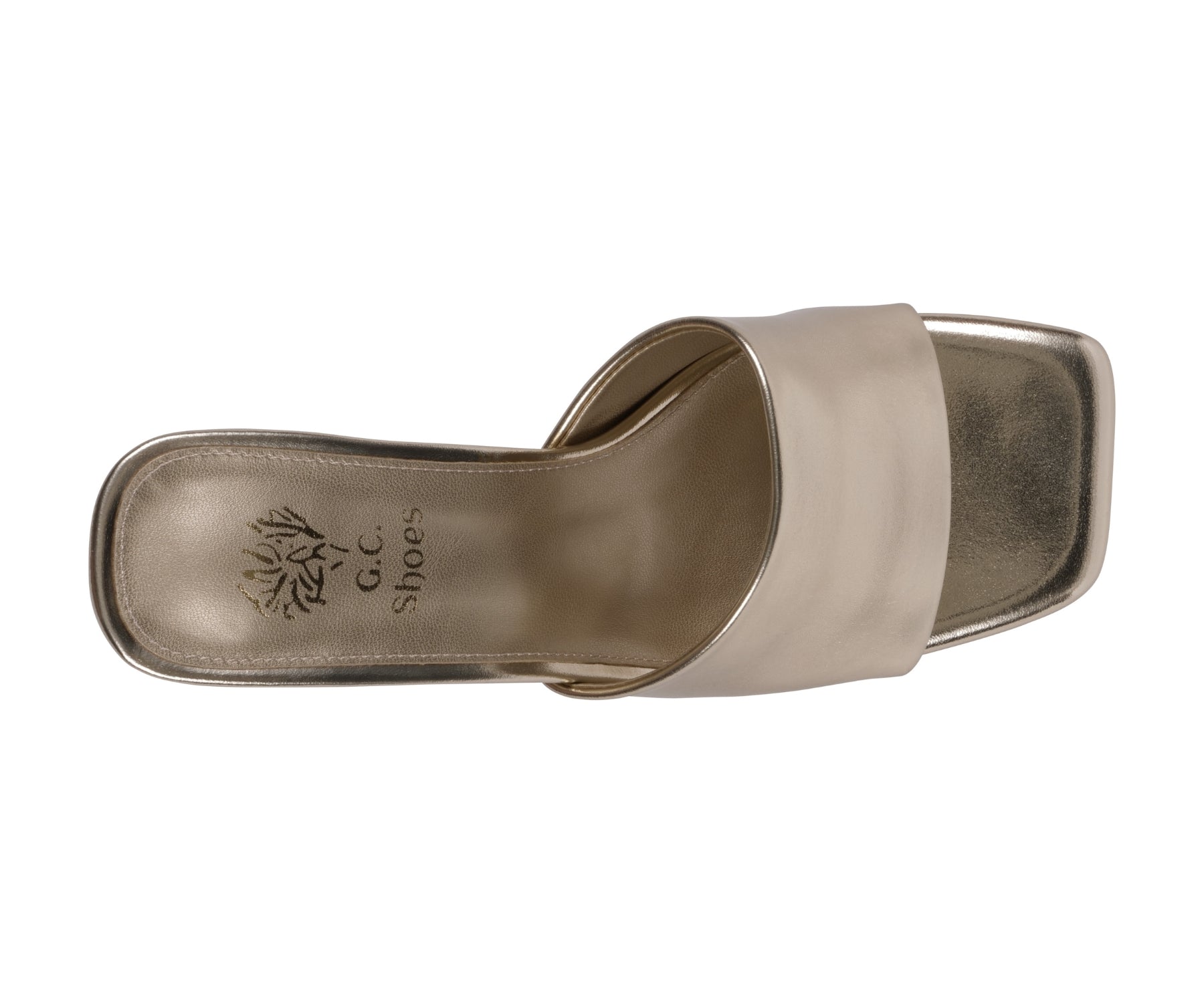 Women's Soho Gold Square Toe Heeled Sandals