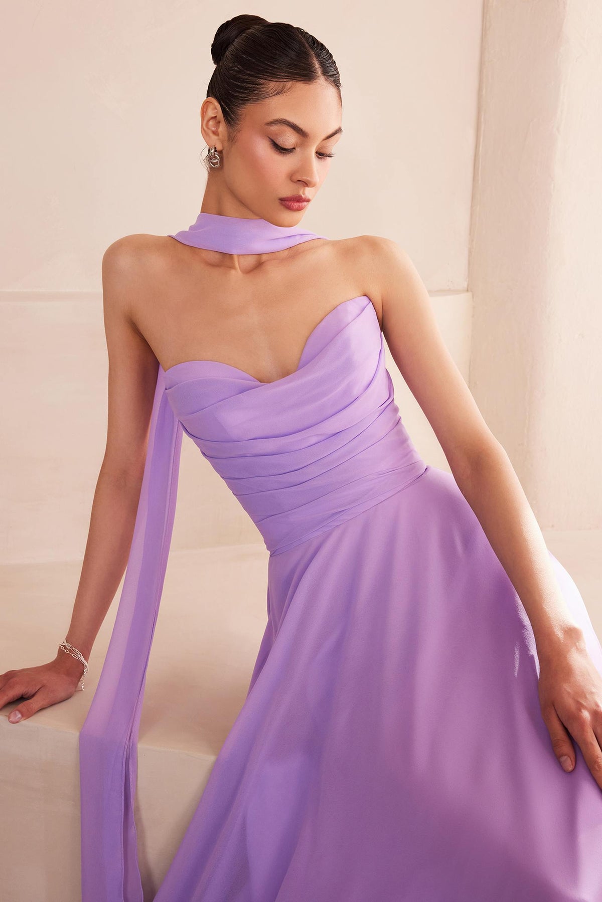 Ladivine Amoris T703 Dress Strapless A-Line Bridesmaid Gown