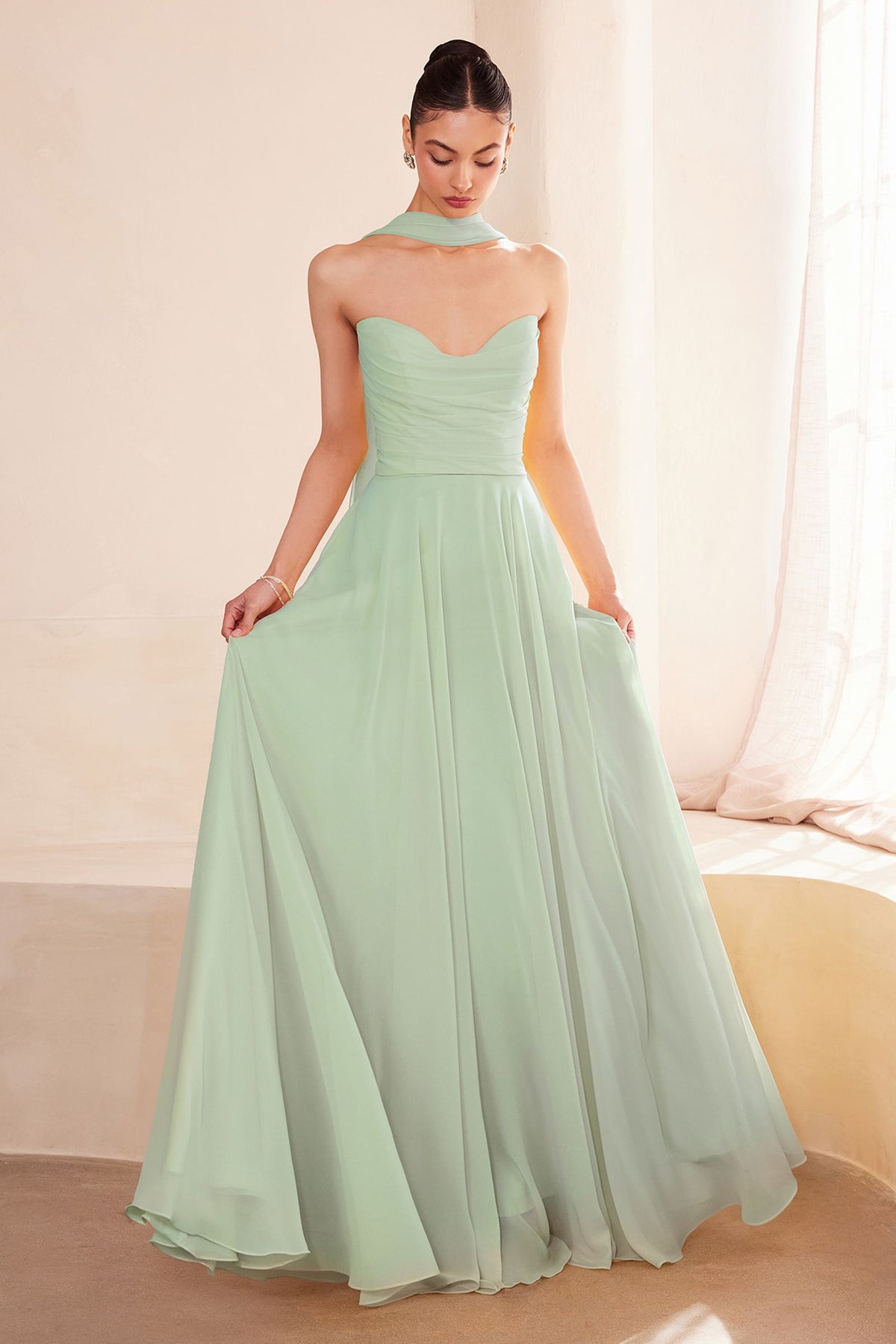 Ladivine Amoris T703 Dress Strapless A-Line Bridesmaid Gown
