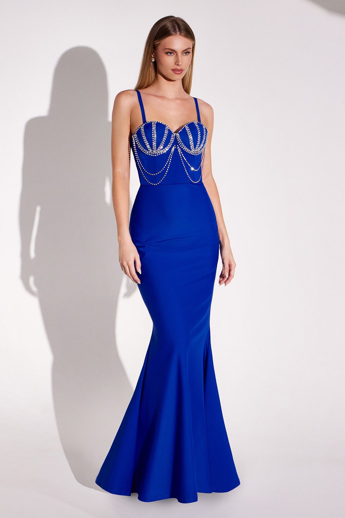 Ladivine Amoris T9003 Long Fitted Sweetheart Neck Evening Gown