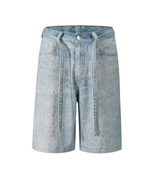 AZUL RHINESTONE SHORTS