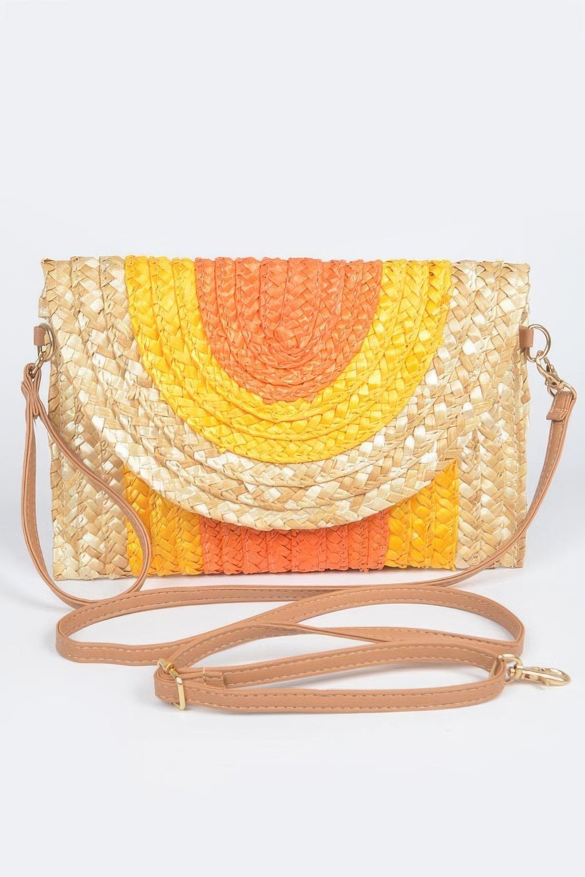 Straw Coloful Envelope Clutch