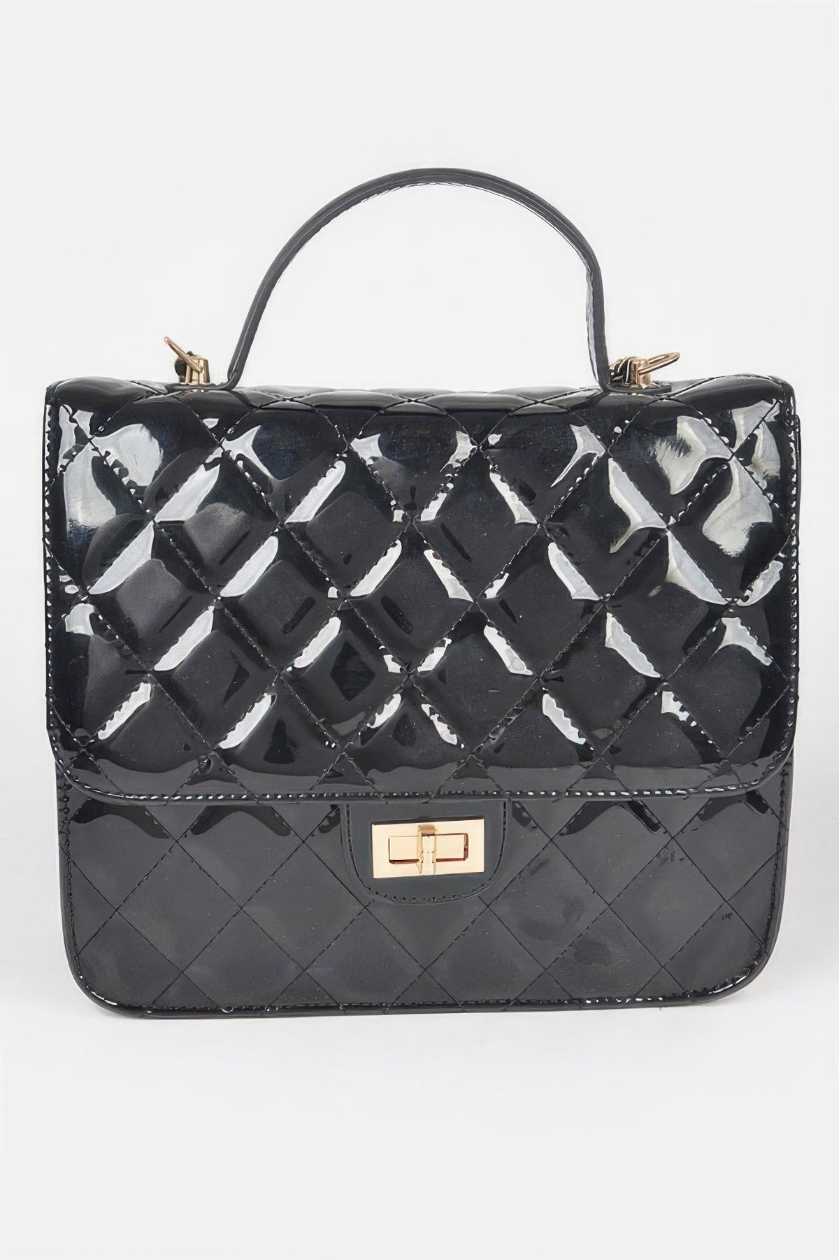 Quilted Enamel Backpack