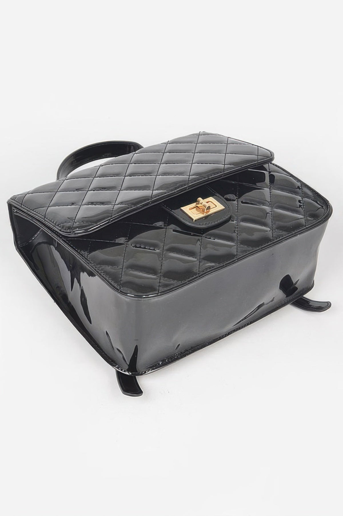 Quilted Enamel Backpack