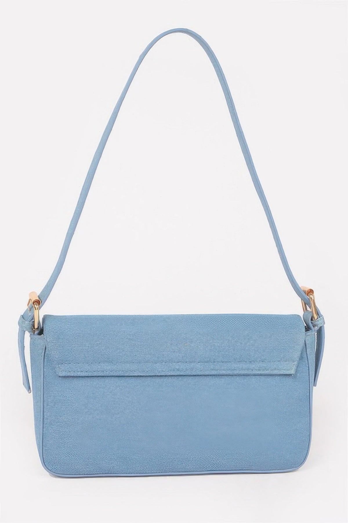 Denim Metal Buckle Shoulder Bag