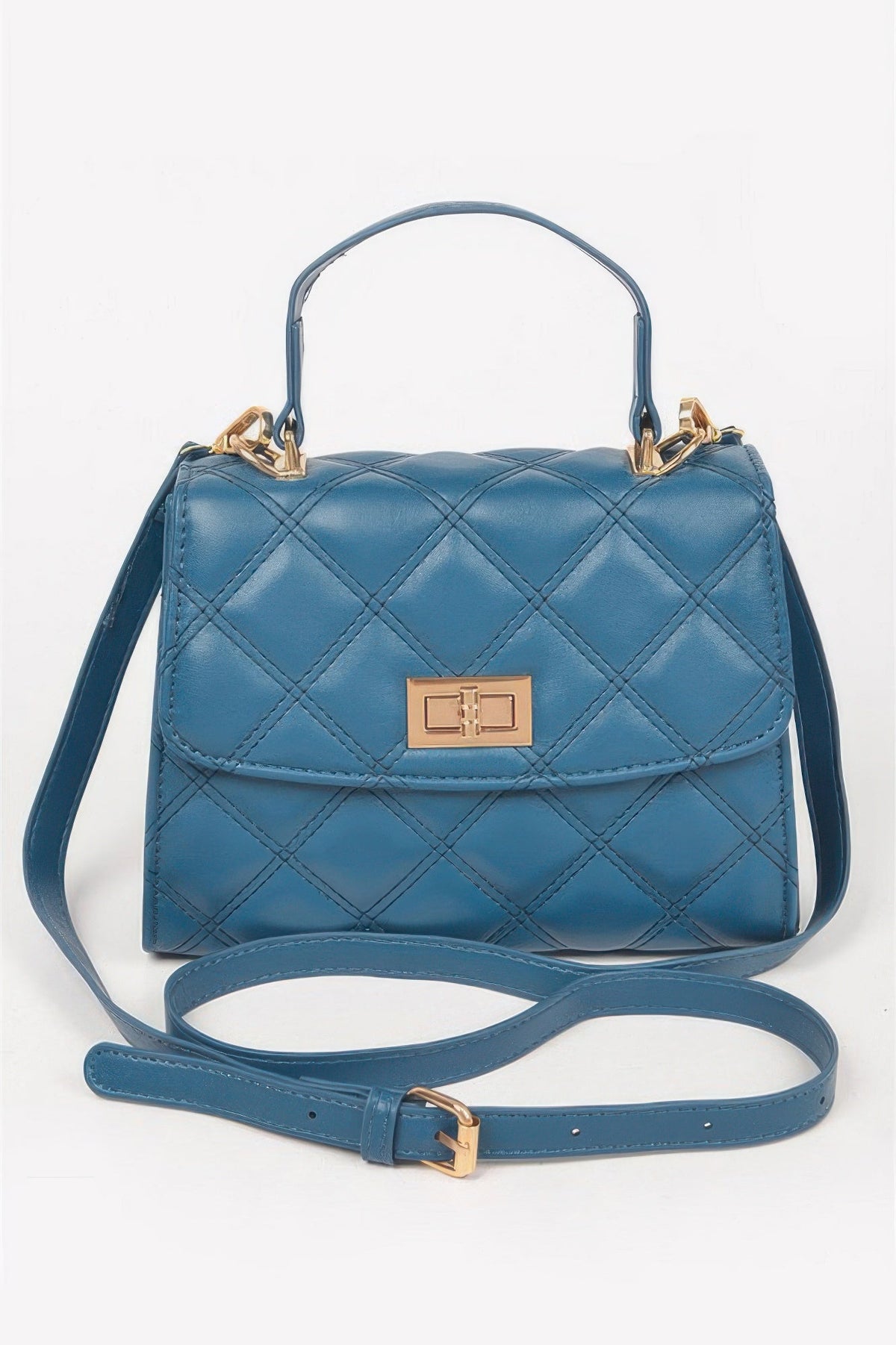Quilted Top Handle Crossbody Bag