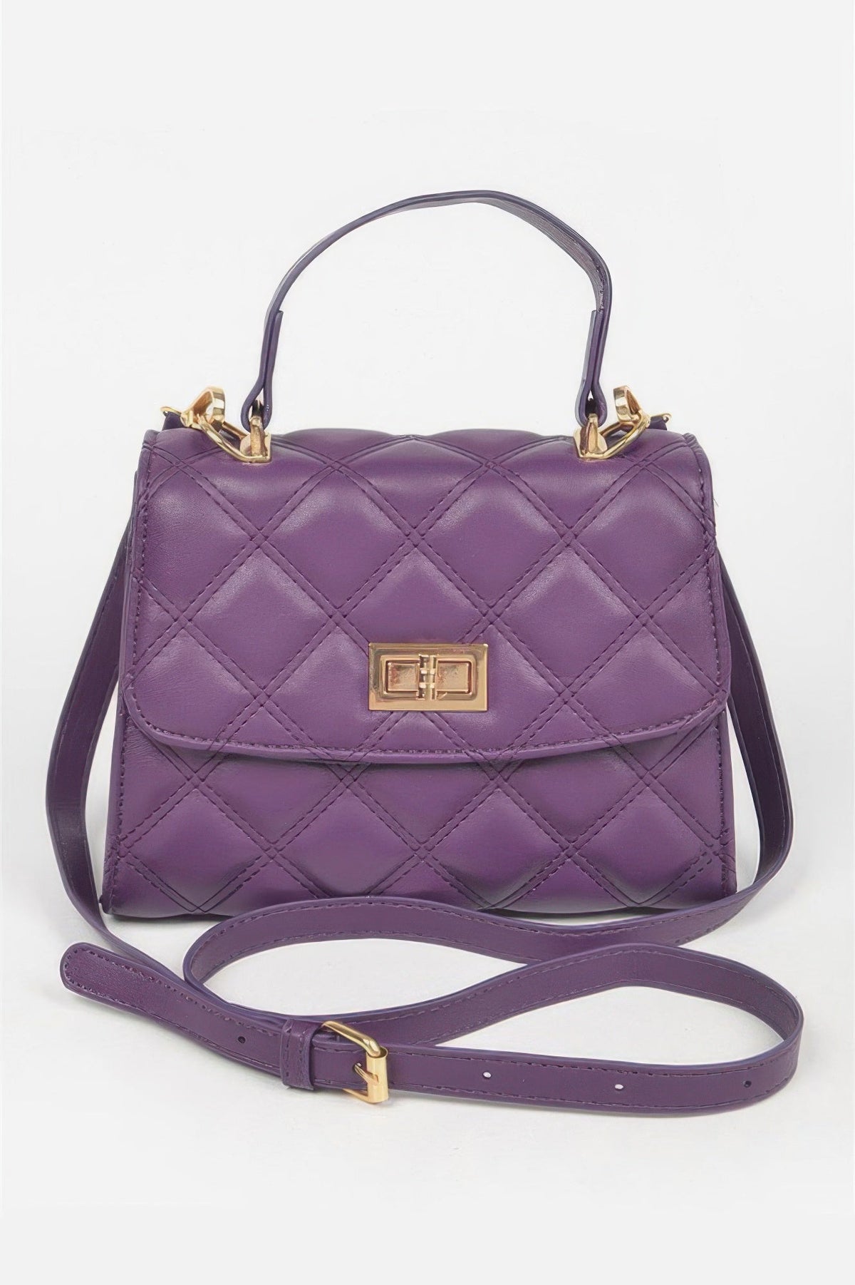Quilted Top Handle Crossbody Bag
