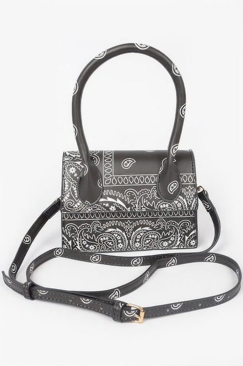 Bandana Single Handle Flap Crossbody Bag