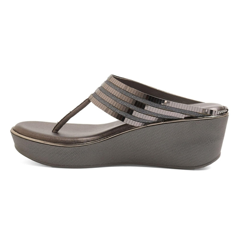Shynara - Grey Thong Wedges