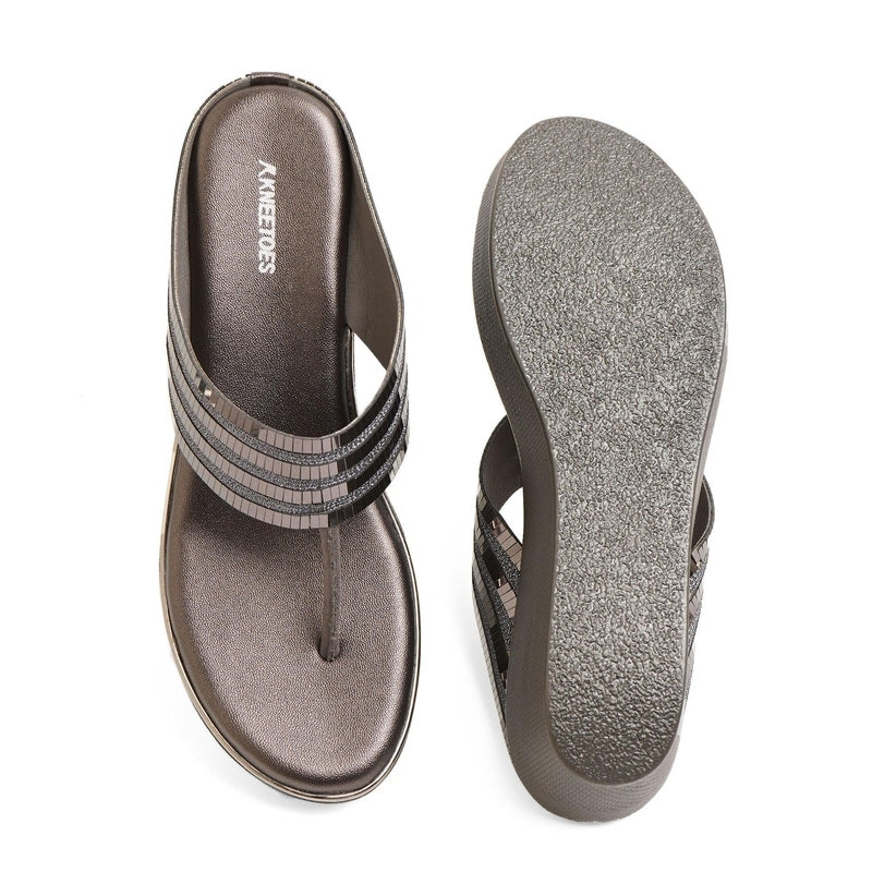 Shynara - Grey Thong Wedges