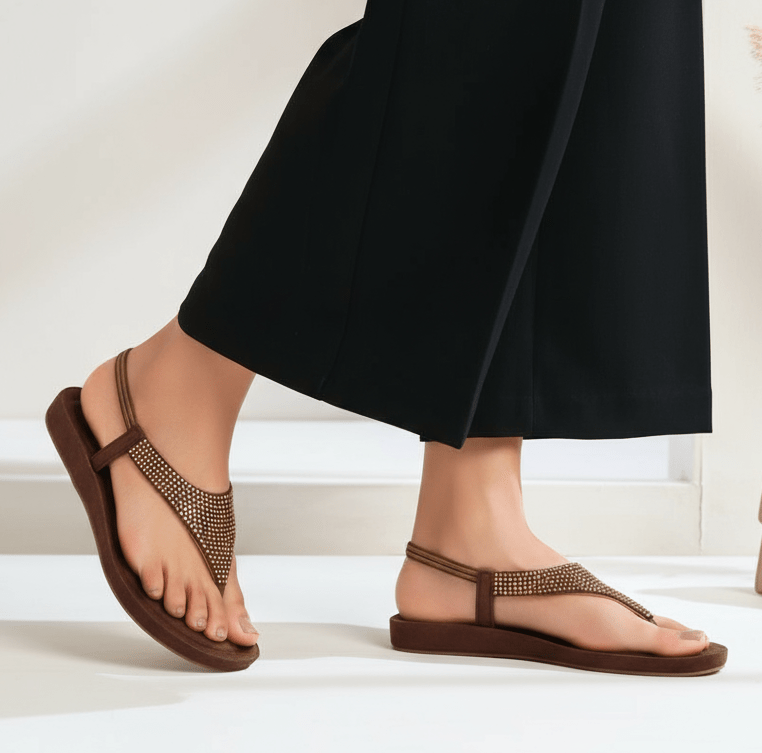 Ebony - Black Thong Sandals