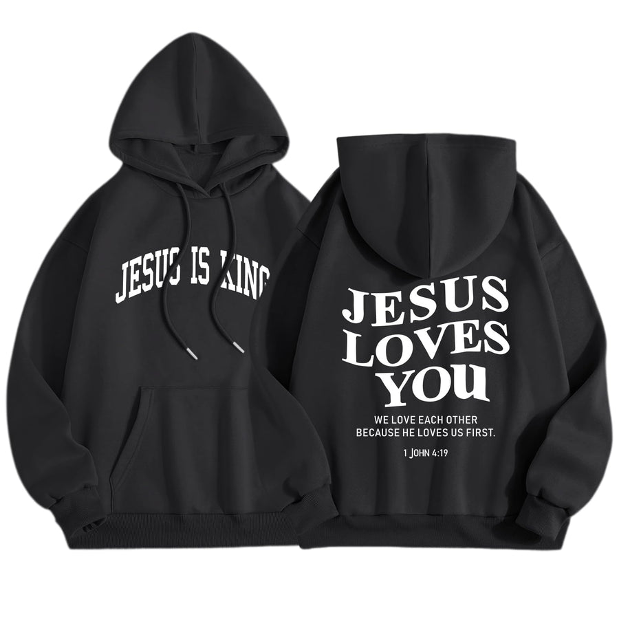 Divine Grace Jesus Hoodie - Faithful Long Sleeve Pullover