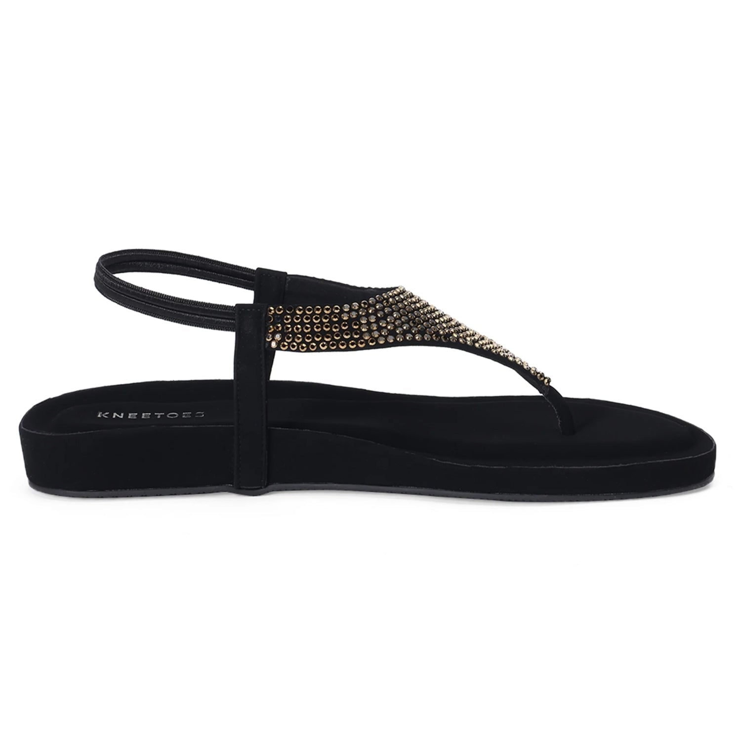 Ebony - Black Thong Sandals