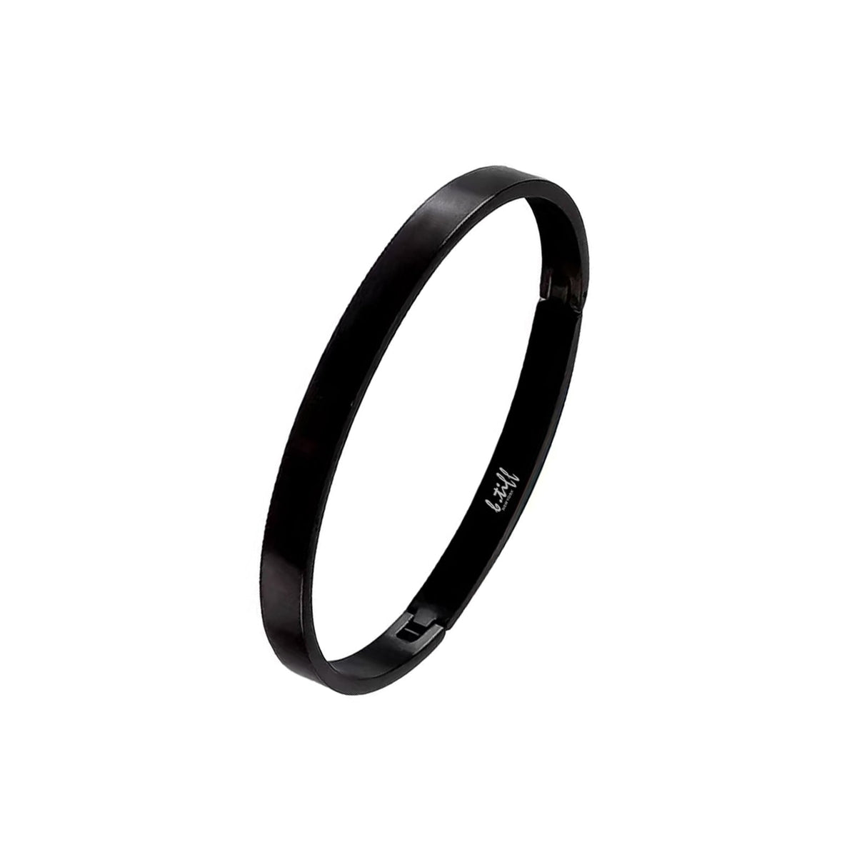 BG300B B.Tiff Simplicity Narrow Matte Black Bangle Bracelet
