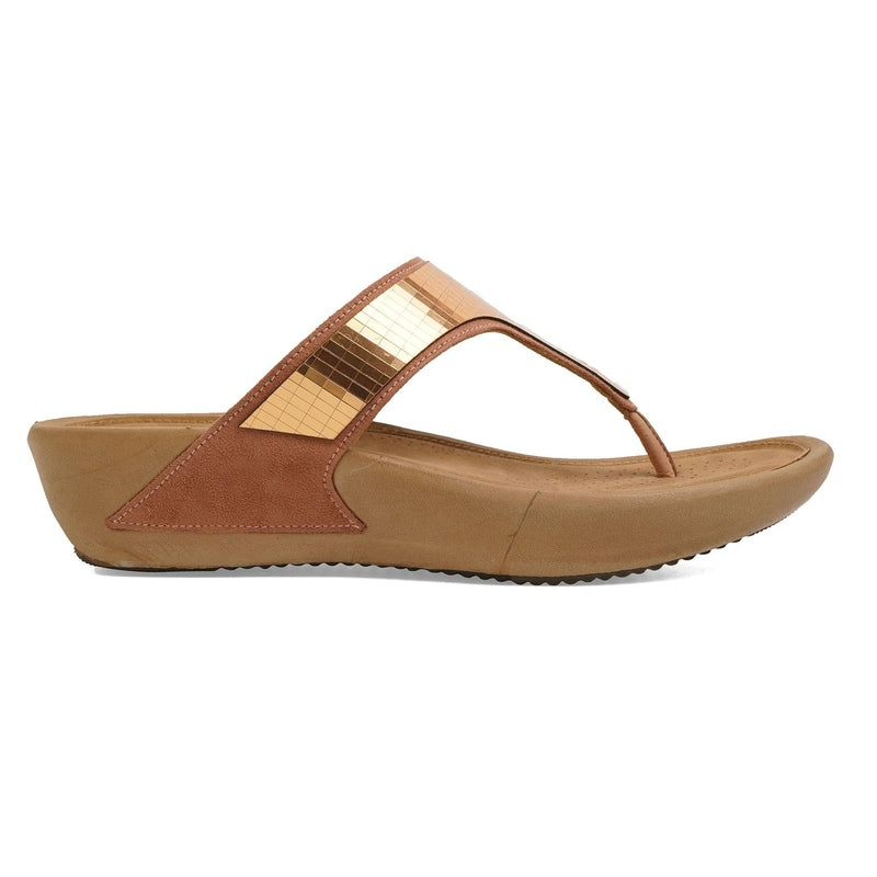 Paloma- Brown Thong Slip-Ons